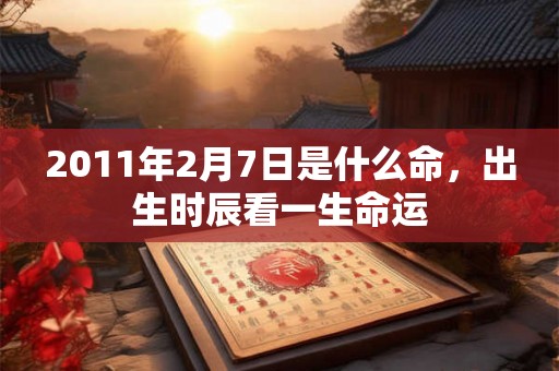 2011年2月7日是什么命,出生时辰看一生命运 2011年2月7日是什么命,出生时辰看一生命运