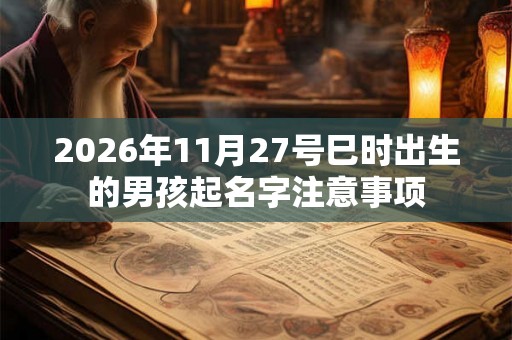 2026年11月27号巳时出生的男孩起名字注意事项