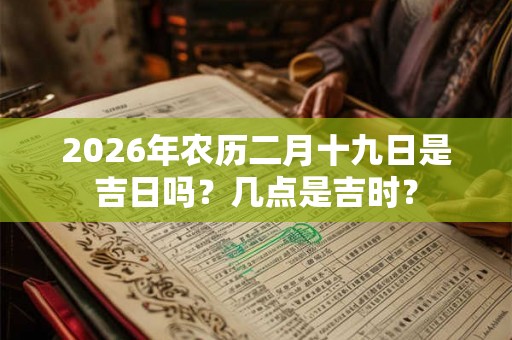 2026年农历二月十九日是吉日吗?几点是吉时? 2026年农历二月十九日是吉日吗?几点是吉时?