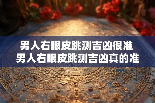 男人右眼皮跳测吉凶很准 男人右眼皮跳测吉凶真的准吗 男人右眼皮跳测吉凶很准 男人右眼皮跳测吉凶真的准吗