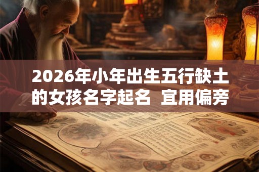 2026年小年出生五行缺土的女孩名字起名  宜用偏旁汉字