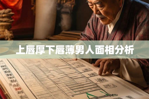 上唇厚下唇薄男人面相分析