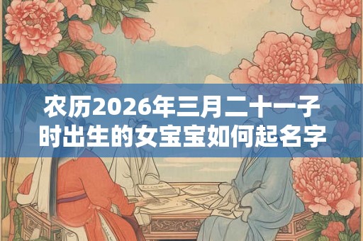 农历2026年三月二十一子时出生的女宝宝如何起名字,五行属什么 农历2026年三月二十一子时出生的女宝宝如何起名字,五行属什么
