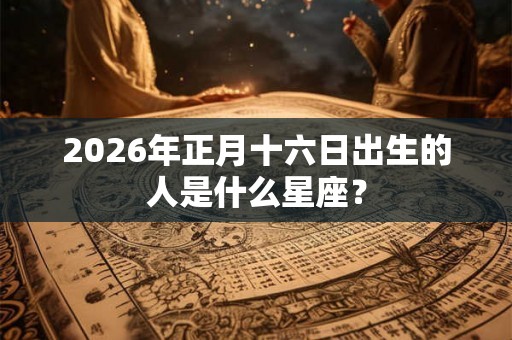 2026年正月十六日出生的人是什么星座？
