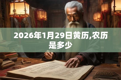 2026年1月29日黄历,农历是多少 2026年1月29日黄历,农历是多少