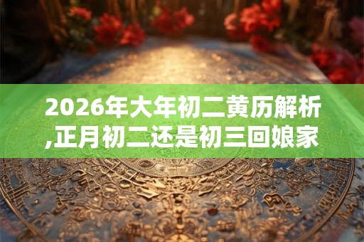 2026年大年初二黄历解析,正月初二还是初三回娘家？
