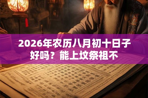 2026年农历八月初十日子好吗？能上坟祭祖不