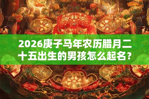 2026庚子马年农历腊月二十五出生的男孩怎么起名？