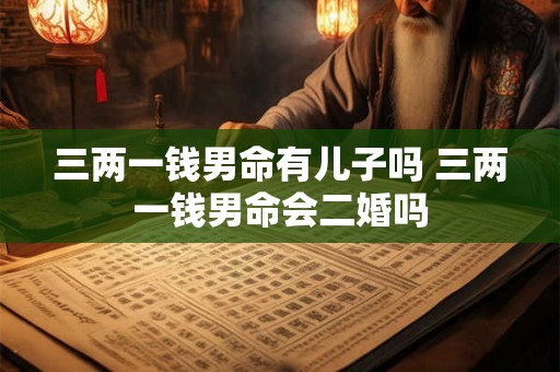 三两一钱男命有儿子吗 三两一钱男命会二婚吗