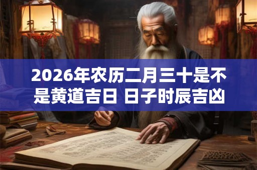 2026年农历二月三十是不是黄道吉日 日子时辰吉凶