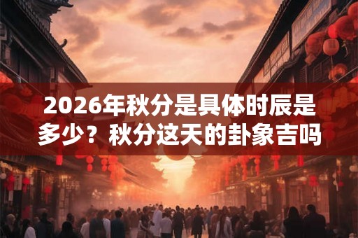 2026年秋分是具体时辰是多少?秋分这天的卦象吉吗? 2026年秋分是具体时辰是多少?秋分这天的卦象吉吗?