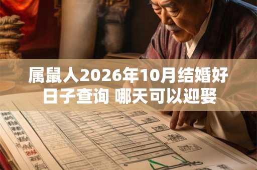 属鼠人2026年10月结婚好日子查询 哪天可以迎娶