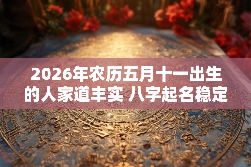 2026年农历五月十一出生的人家道丰实 八字起名稳定命格