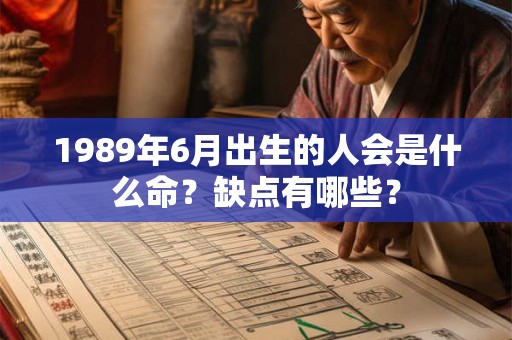 1989年6月出生的人会是什么命？缺点有哪些？