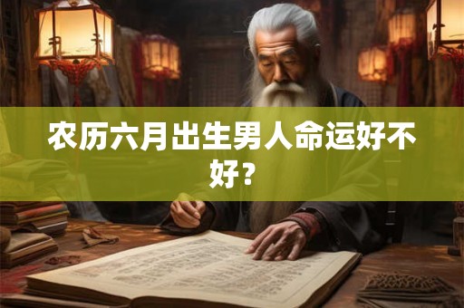 农历六月出生男人命运好不好? 农历六月出生男人命运好不好?