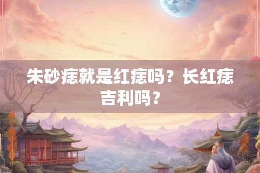朱砂痣就是红痣吗？长红痣吉利吗？