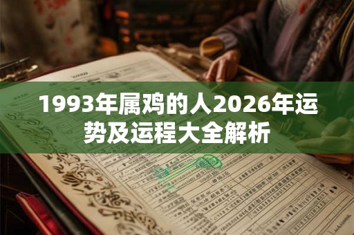1993年属鸡的人2026年运势及运程大全解析 1993年属鸡的人2026年运势及运程大全解析