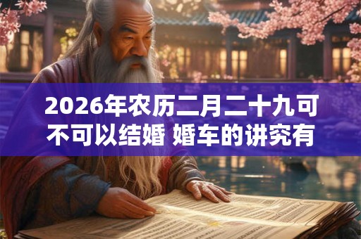 2026年农历二月二十九可不可以结婚 婚车的讲究有哪些