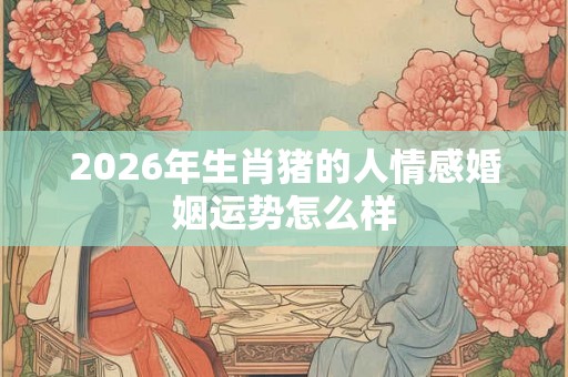 2026年生肖猪的人情感婚姻运势怎么样
