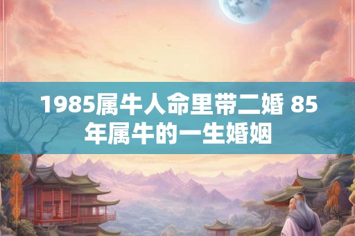 1985属牛人命里带二婚 85年属牛的一生婚姻