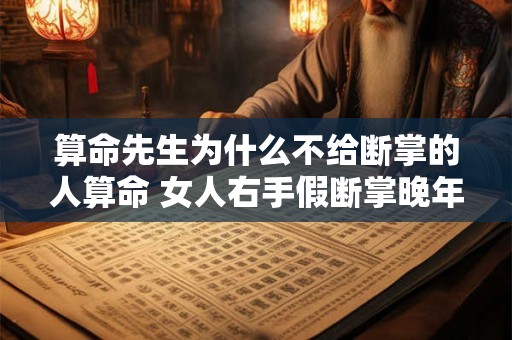 算命先生为什么不给断掌的人算命 女人右手假断掌晚年好吗