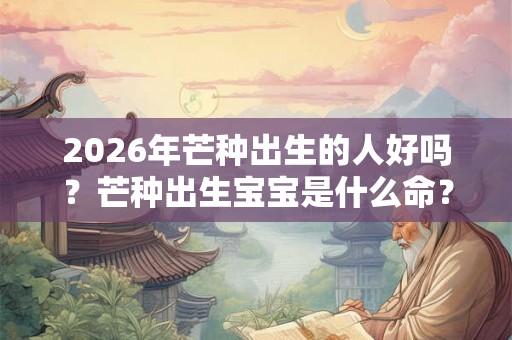 2026年芒种出生的人好吗？芒种出生宝宝是什么命？