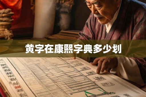 黄字在康熙字典多少划