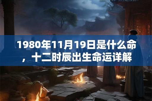 1980年11月19日是什么命，十二时辰出生命运详解