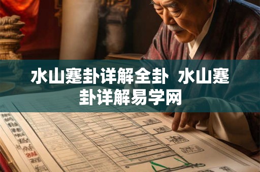 水山蹇卦详解全卦  水山蹇卦详解易学网