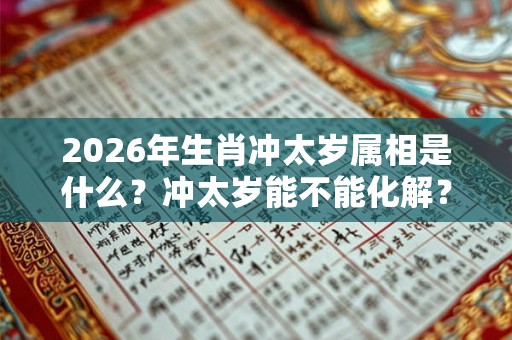 2026年生肖冲太岁属相是什么？冲太岁能不能化解？