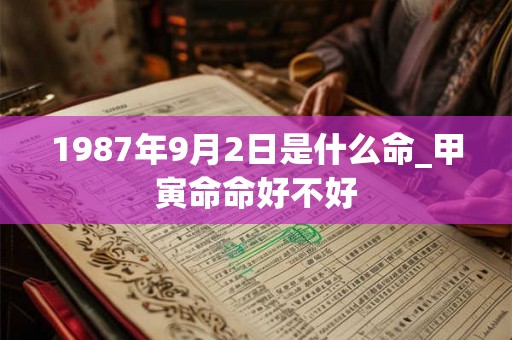 1987年9月2日是什么命_甲寅命命好不好