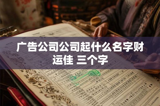 广告公司公司起什么名字财运佳 三个字