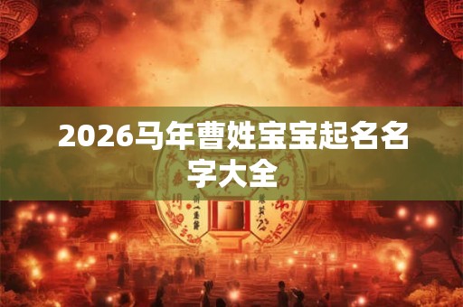 2026马年曹姓宝宝起名名字大全