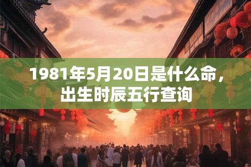 1981年5月20日是什么命,出生时辰五行查询 1981年5月20日是什么命,出生时辰五行查询