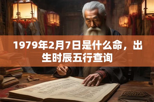 1979年2月7日是什么命，出生时辰五行查询