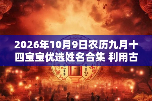 2026年10月9日农历九月十四宝宝优选姓名合集 利用古诗词起好名 2026年10月9日农历九月十四宝宝优选姓名合集 利用古诗词起好名