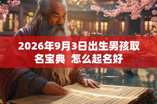 2026年9月3日出生男孩取名宝典  怎么起名好
