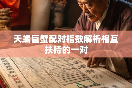 天蝎巨蟹配对指数解析相互扶持的一对