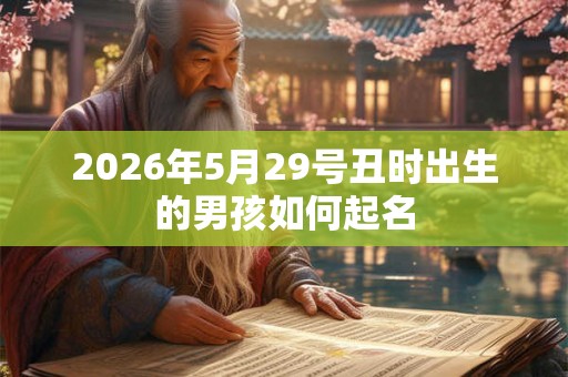 2026年5月29号丑时出生的男孩如何起名 2026年5月29号丑时出生的男孩如何起名