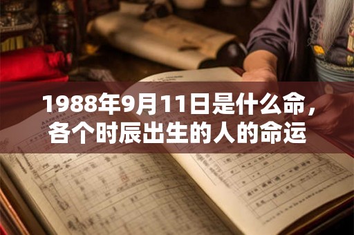 1988年9月11日是什么命，各个时辰出生的人的命运