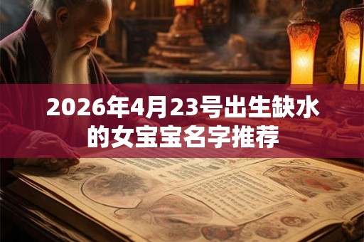 2026年4月23号出生缺水的女宝宝名字推荐