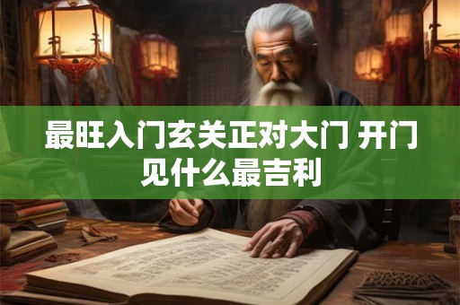 最旺入门玄关正对大门 开门见什么最吉利