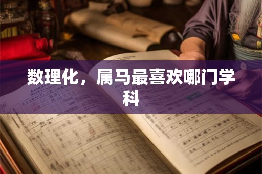 数理化，属马最喜欢哪门学科