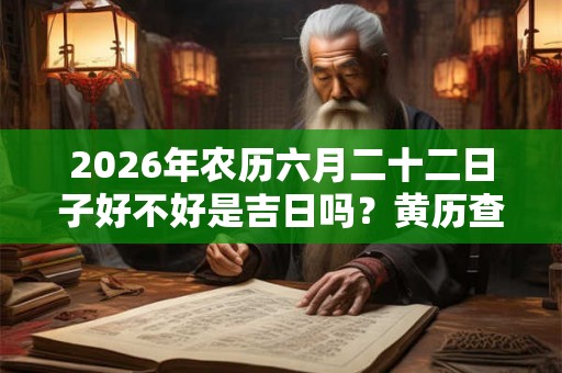 2026年农历六月二十二日子好不好是吉日吗?黄历查询 2026年农历六月二十二日子好不好是吉日吗?黄历查询