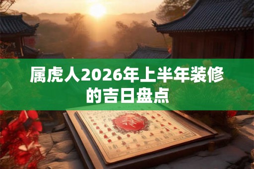 属虎人2026年上半年装修的吉日盘点 属虎人2026年上半年装修的吉日盘点