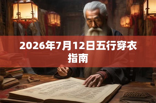 2026年7月12日五行穿衣指南