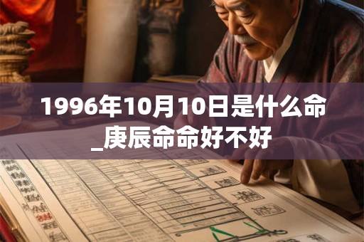 1996年10月10日是什么命_庚辰命命好不好