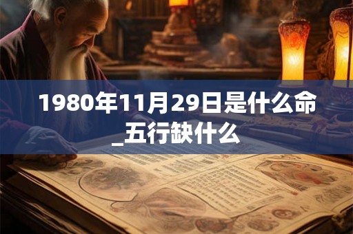 1980年11月29日是什么命_五行缺什么