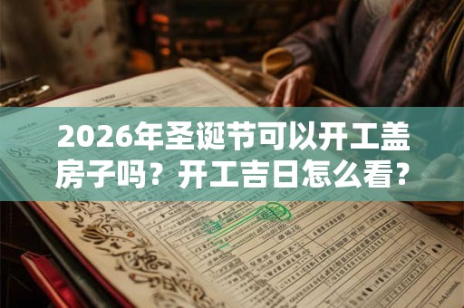 2026年圣诞节可以开工盖房子吗？开工吉日怎么看？