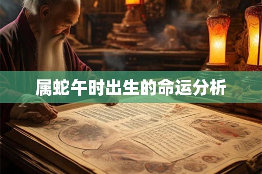 属蛇午时出生的命运分析